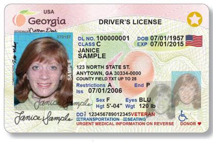Georgia Drivers License Format